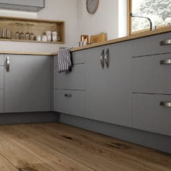 The Cerney Soft Matte Dust Grey Cameo 1, from Riley James Kitchens Stroud