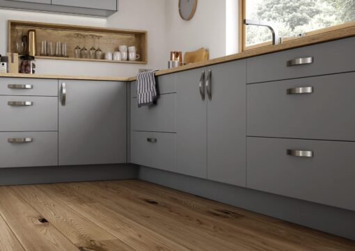 The Cerney Soft Matte Dust Grey Cameo 1, from Riley James Kitchens Stroud