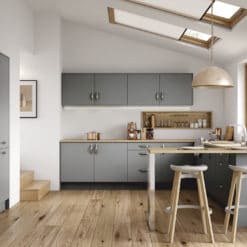 The Cerney Soft Matte Dust Grey Main Shoot, from Riley James Kitchens Stroud