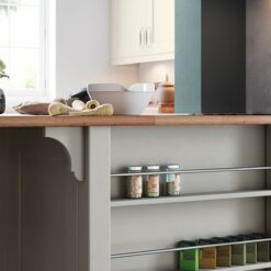 Cherington-painted-porcelain-stone-kitchen-island-spice-rack - from Riley James Kitchens Gloucestershire