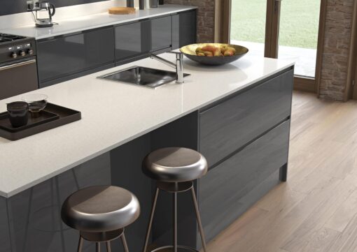Siddington Gloss Graphite and Porcelain Cameo 1, from Riley James Kitchens Stroud