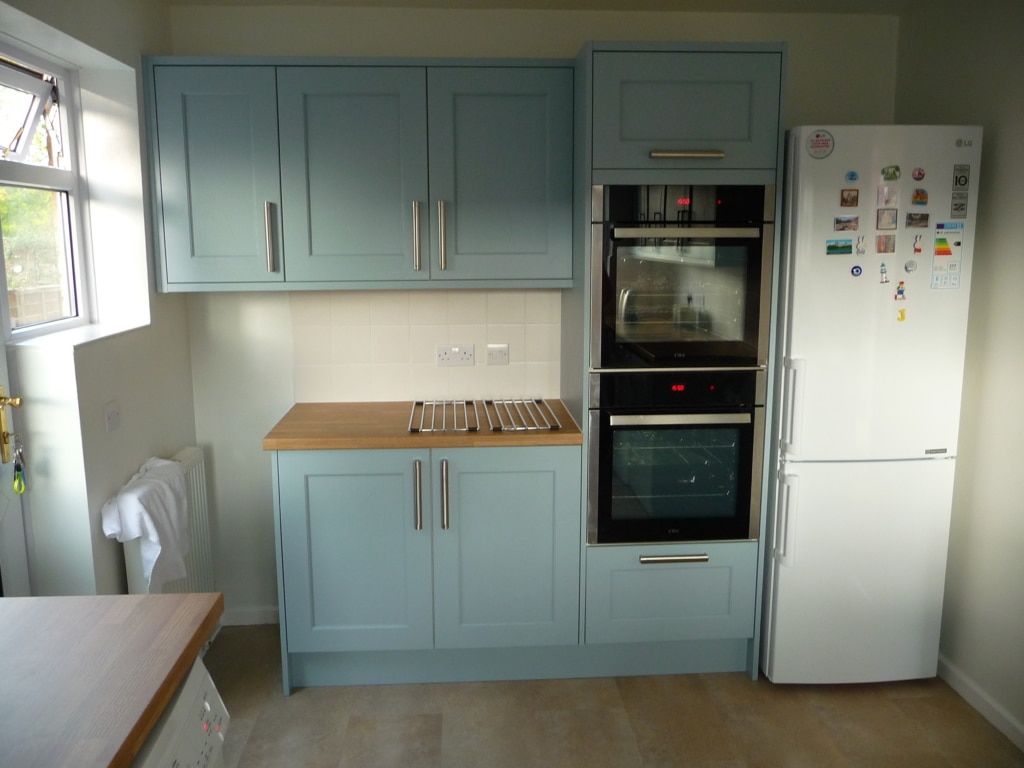 The Woodchester, Painted Pantry Blue - by Riley James Kitchens