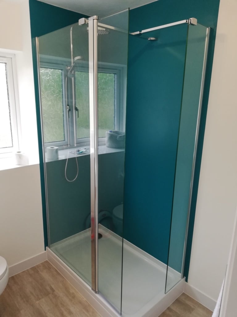 Riley James Bathroom Installation - Shower and Altro Titanium Panels 1