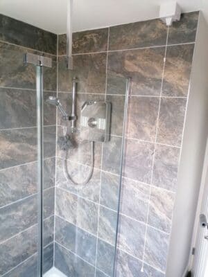 Cam Bathroom - Kudos Ultimate 2 Glass Panels, from Riley James Bathrooms Stroud