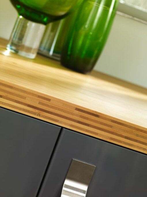Tuscan Bamboo Worktops, available from Riley James Kitchens Gloucestershire
