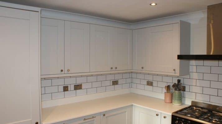 The Kemble Kitchen, Painted Light Grey - Riley James Kitchens, Gloucestershire - Install 1373/2