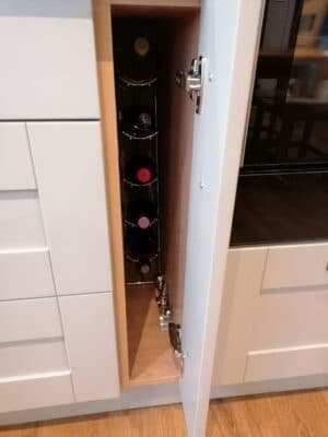 Riley James Malborough Sage Green Installation 150mm Wine Rack - Riley James Kitchens Stroud