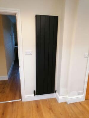 Riley James Malborough Sage Green Installation Aluminium Radiator - Riley James Kitchens Stroud