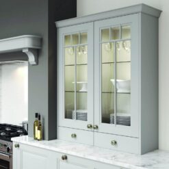 The Hampton Painted Shaker Kitchen in Gun Metal Grey and Light Grey, from Riley James Kitchens Gloucestershire