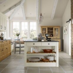 The Hampton Painted Shaker Kitchen in Light Oak & Ivory, from Riley James Kitchens Gloucestershire