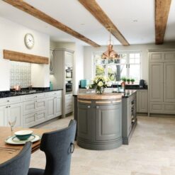 The Hampton Painted Shaker Kitchen in Stone & Gun Metal Grey, from Riley James Kitchens Gloucestershire