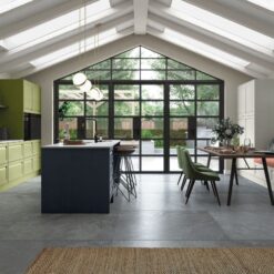 Haresfield Slate Blue, Stone and Citrus Green_Main Shot_ - By Riley James Kitchens, Gloucestershire