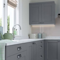 The Kemble Kitchen, Painted Light Grey and Dust Grey - Riley James Kitchens, Gloucestershire
