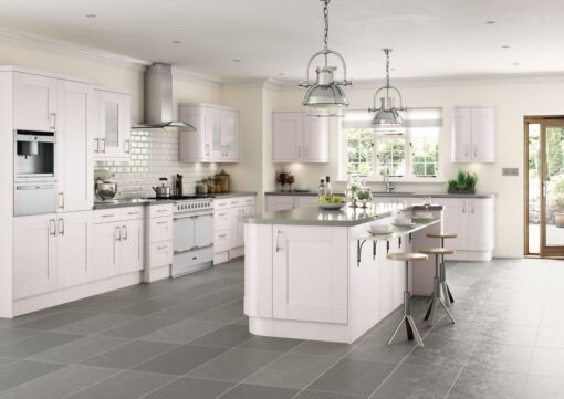 Tewkesbury shaker Kitchen - Painted White, from Riley James Kitchens Gloucestershire