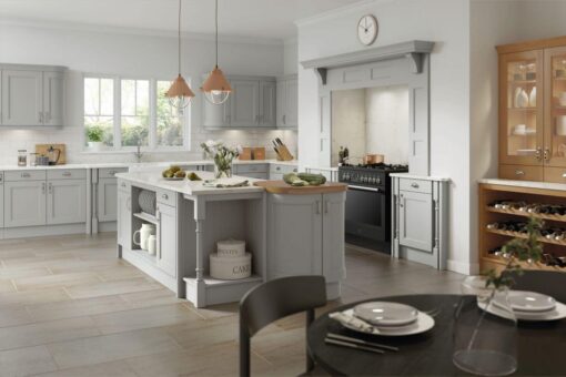 The Woodchester Kitchen, Painted Silver Grey - Riley James Kitchens, Gloucestershire