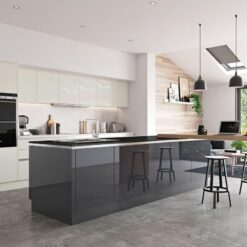 Cerney Gloss Porcelain and Graphite - by Riley James Kitchen Gloucestershire