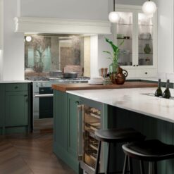 Clifden Heritage Green and Porcelain Cameo 2 - from Kitchen Stori, available at Riley James Kitchens Gloucestershire