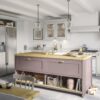 Clifden Vintage Pink and Light Grey, Main Shot - from Kitchen Stori, available at Riley James Kitchens Stroud