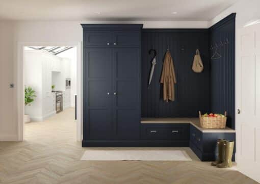 Ellesmere Shaker Kitchen, Slate Blue and Light Grey Cameo 3 - from Kitchen Stori, available at Riley James Kitchens