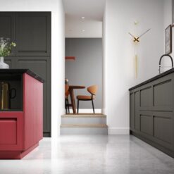 Harborne Graphite and CMS Chicory Red Cameo 3 - from Kitchen Stori, available at Riley James Kitchens Stroud