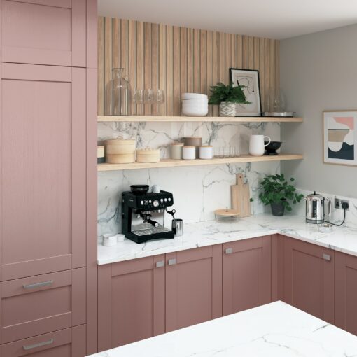 Madison Shaker Vintage Pink and Slate Blue Cameo 4 - from Kitchen Stori, available at Riley James Kitchens Stroud