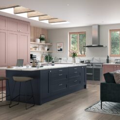 Madison Shaker Vintage Pink and Slate Blue Main Shot - from Kitchen Stori, available at Riley James Kitchens Stroud