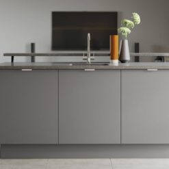 Tavola Slab Kitchen, Shell and Dust Grey Cameo 1 - from Kitchen Stori, available at Riley James Kitchens Gloucestershire