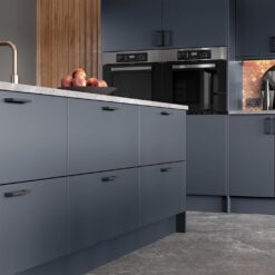 Zola Slab Matte in Slate Blue, Cameo 2 - from Kitchen Stori, available at Riley James Kitchens Stroud