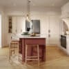 Lawrenson Shell and Antique Red, Stori Kitchens - Cameo 1