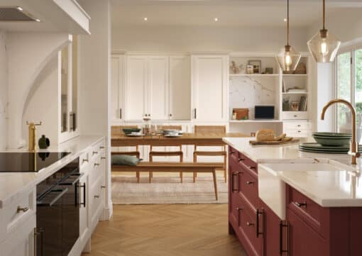 Lawrenson Shell and Antique Red, Stori Kitchens - Cameo 2