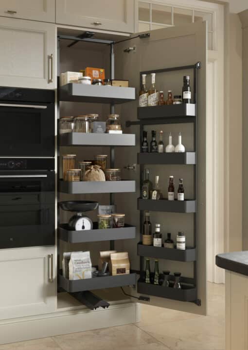 Lawrenson Stone and Black, Stori Kitchens - Tall Larder