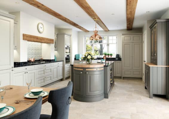 Jefferson Shaker Stone and Gun Metal Grey Main Shot - from Kitchen Stori, available at Riley James Kitchens Gloucestershire