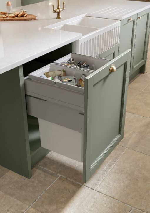 Pembridge Reed Green, by Stori Kitchens - Envi Space Bin