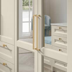 Pembridge Bedroom Taupe Grey_D-Handle_Knob, by Stori Bedrooms - available from Riley James Bedrooms
